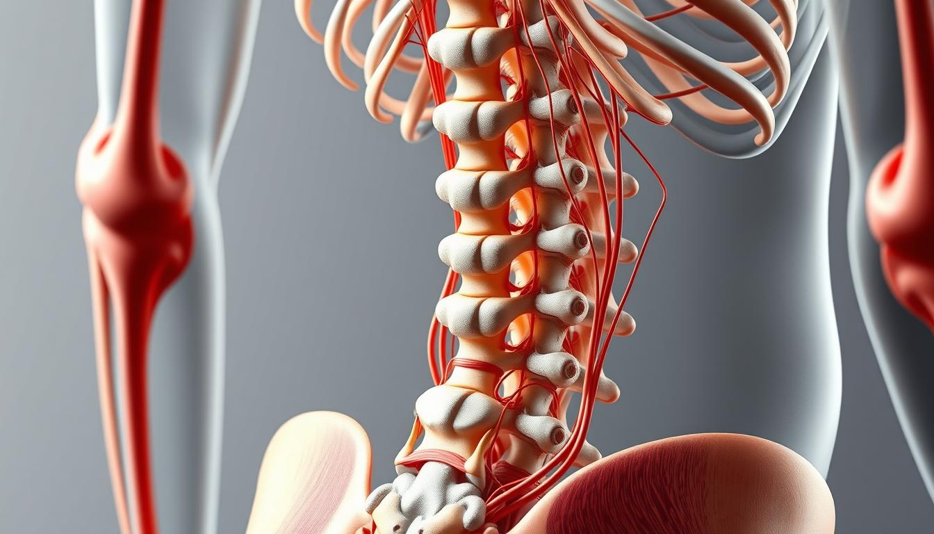 anatomische Verbindungen Wirbelsäule Bauchraum